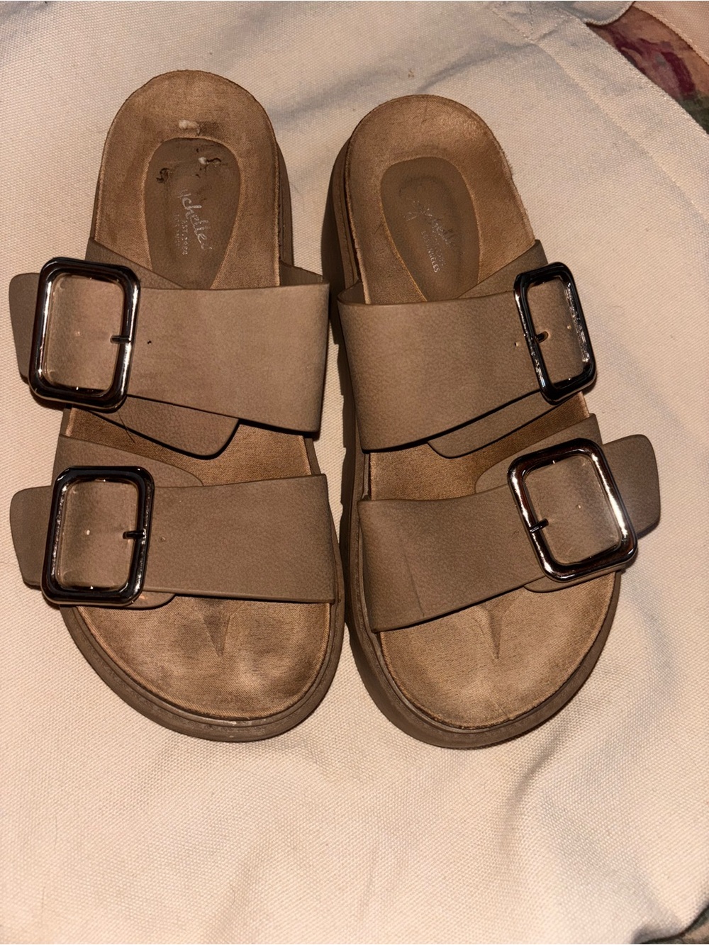 Seychelles Taupe Platform Sandals